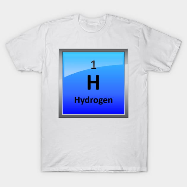 Hydrogen Element Tile - Periodic Table T-Shirt by sciencenotes